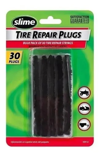 [1031A] Slime 30 Tarugos  Reparación Cubierta Sin Camara Moto Auto