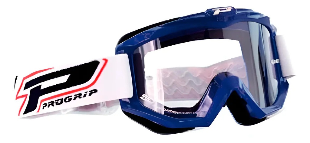 [3101.AZU] Antiparra Motocross Progrip 3201 Azul Transparente Usada Rpm Azul Transparente Único
