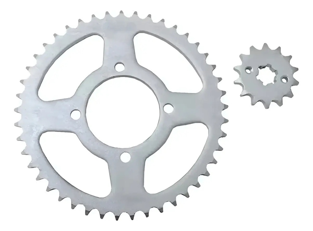 [1355/00350-138] Kit Corona Piñon  Yamaha Ybr 125 43/14 Rpm Gris