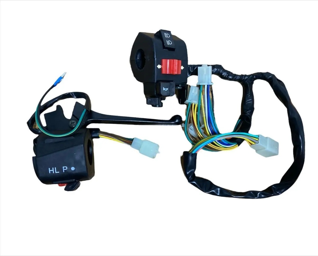 [MOT-MANG100] Set Juego Comandos Luces Arranque Guerrero 100