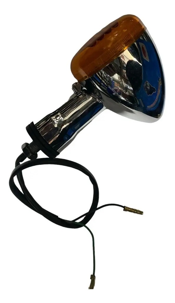 [2620] Giro Faro Moto Gvs  Delantero Cromado Led Naranja