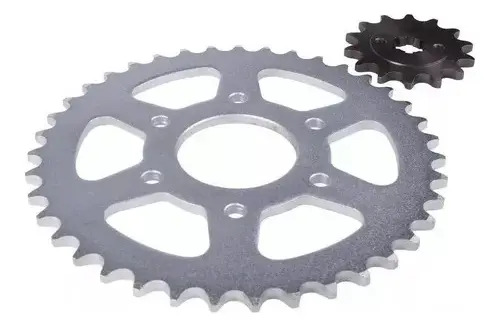 [1355/00420-128] Kit Corona  Piñon Transmision Bajaj Rouser Ns 200 39/14 Gris