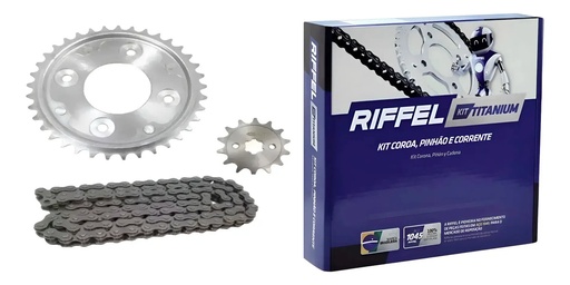 [70970] Kit Transmision Completo Riffel Honda New Wave 110 S Cadena Gris