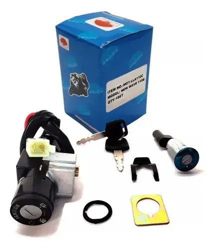[MOT-LLA110C] Kit Llave Contacto Cerradura Asiento Honda New Wave 110 Rpm