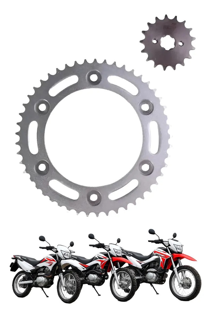 [KCP-208] Kit de Corona y Piñon 48-16 Honda XR 160 XR 190