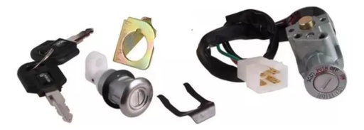 [MOT-M037036] Kit de Llave de Contacto y Asiento 4 Pines Gilera Smash 110