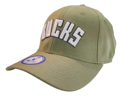 [GORRA.BUCKS] Gorra New Era Nba Milwaukee Bucks Verde Bordado Rpm Verde Musgo Unico