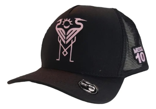 [GORRA.MESSI.NEGRA] Gorra Trucker Regulable Inter De Miami Messi 10 Negro Rpm Negro Unico