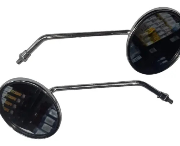 [ZE048] Espejos Redondos Cromados Rosca 8 mm Suzuki AX 100 (par)