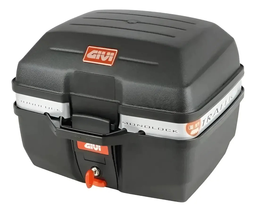 [E27M] Baúl Givi Moto Porta Casco Top Case 27l Monolock E27m Rpm Negro