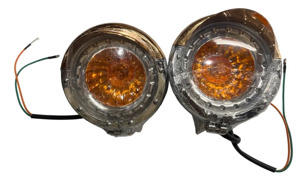 [MOT-FDCUS010] Juego  Faros Auxiliar Ambar Delantera Custom 150 Cafe Racer Derecho