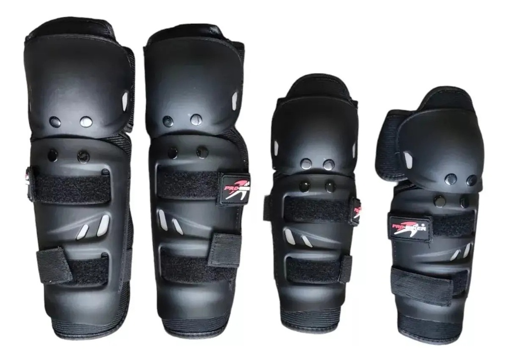 [7798315578347] Set Rodilleras Y Coderas Pro Biker Hxp01 Enduro Motocros Rpm Negro Único
