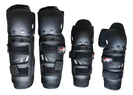 [7798315578347] Set Rodilleras Y Coderas Pro Biker Hxp01 Enduro Motocros Rpm Negro Único