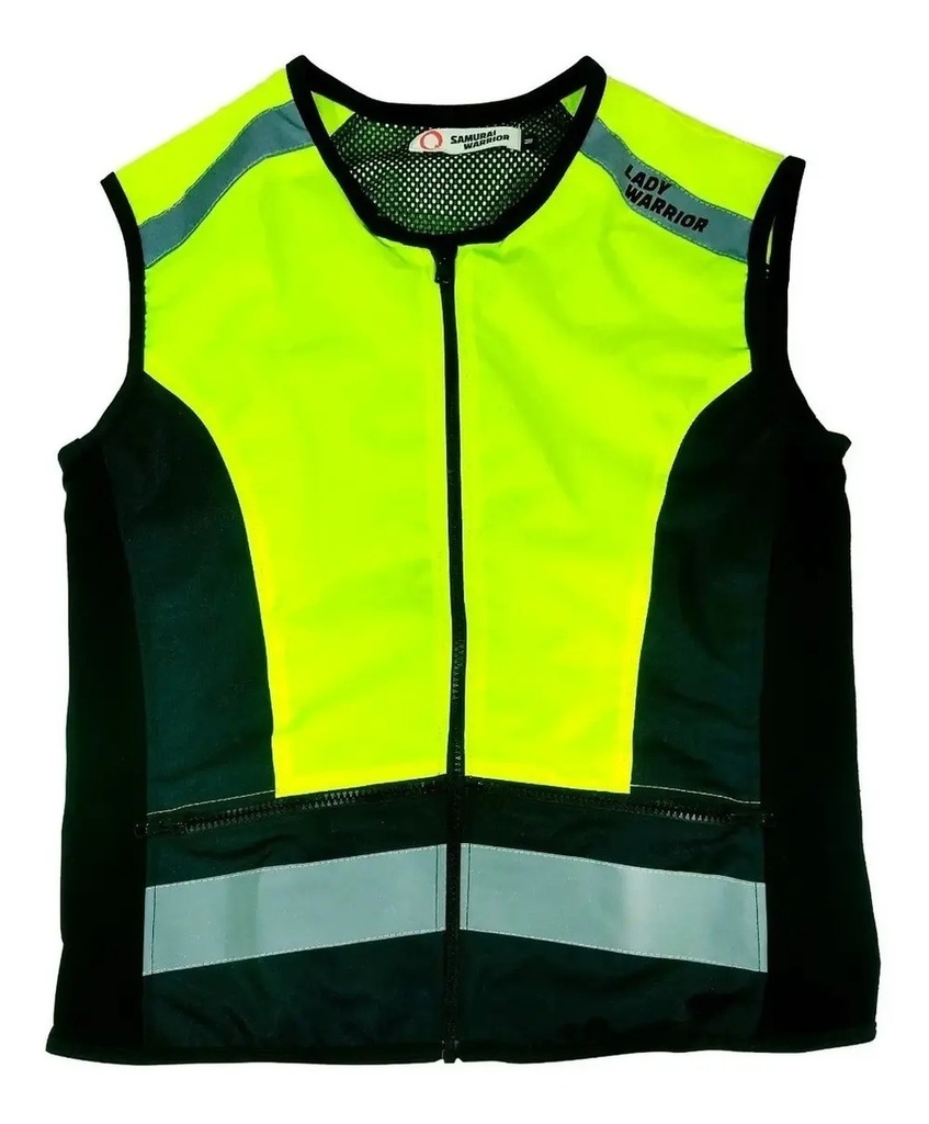 [IND-2654] Chaleco Samurai Grecia Lady Mujer Moto Reflectivo Fluor Rpm