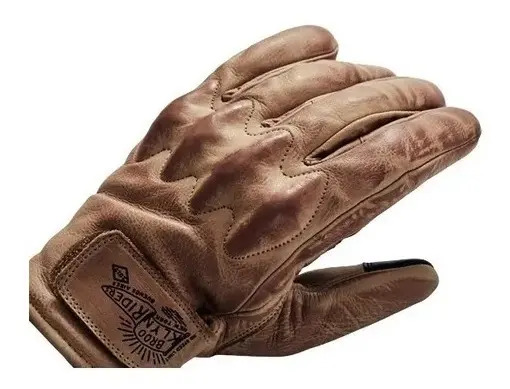 [IND-2473] Guantes Brooklyn Riders Cuero Cuervo Marron - Rpm