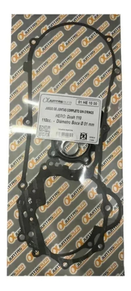 [1571/00013-627] Juego Juntas Hero Dash 110cc Completo Sin Orings Alfa Rpm