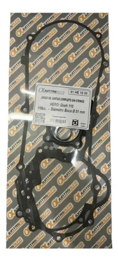 [1571/00013-627] Juego Juntas Hero Dash 110cc Completo Sin Orings Alfa Rpm