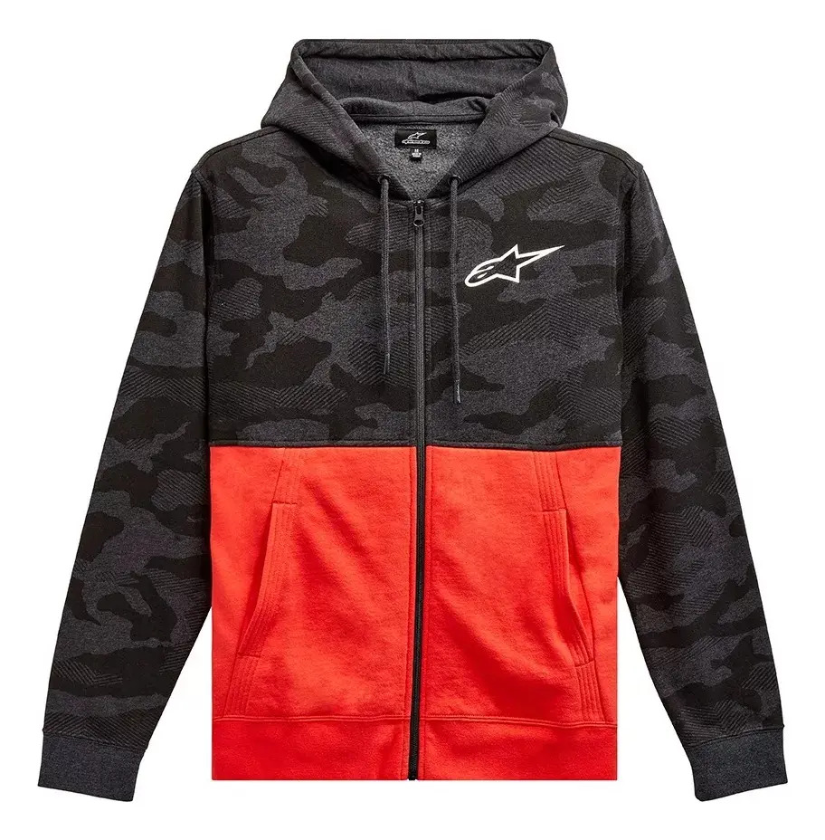 [IND-2342] Campera Capucha Alpinestars Moto Camo Block Hoodie Charcoal