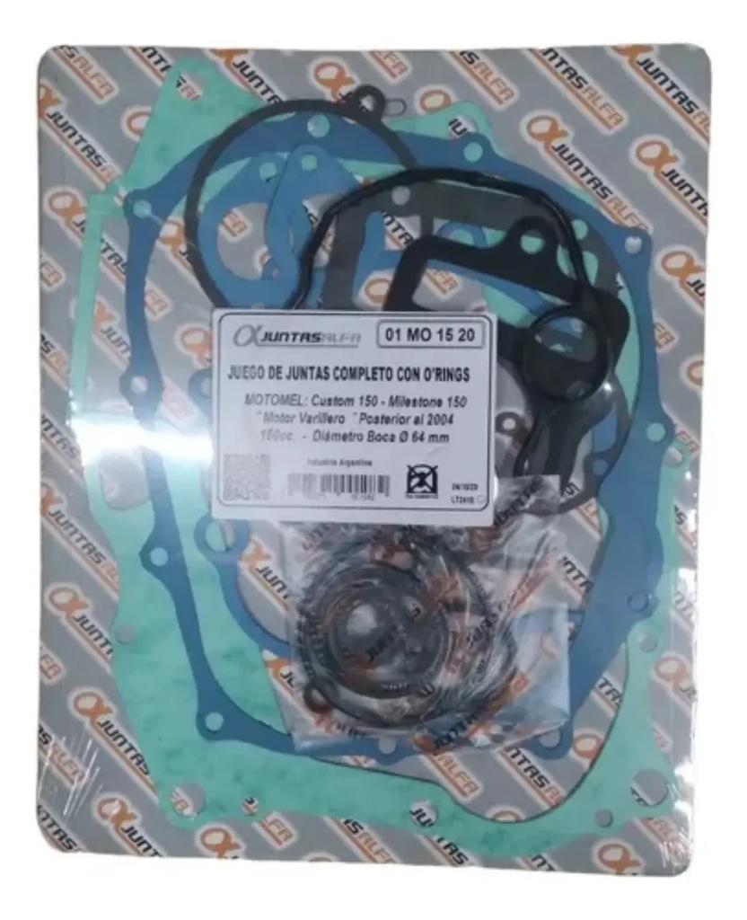 [1571/00249-627] Junta Completa Motomel Custom 150 ,milestone 150 Varillero