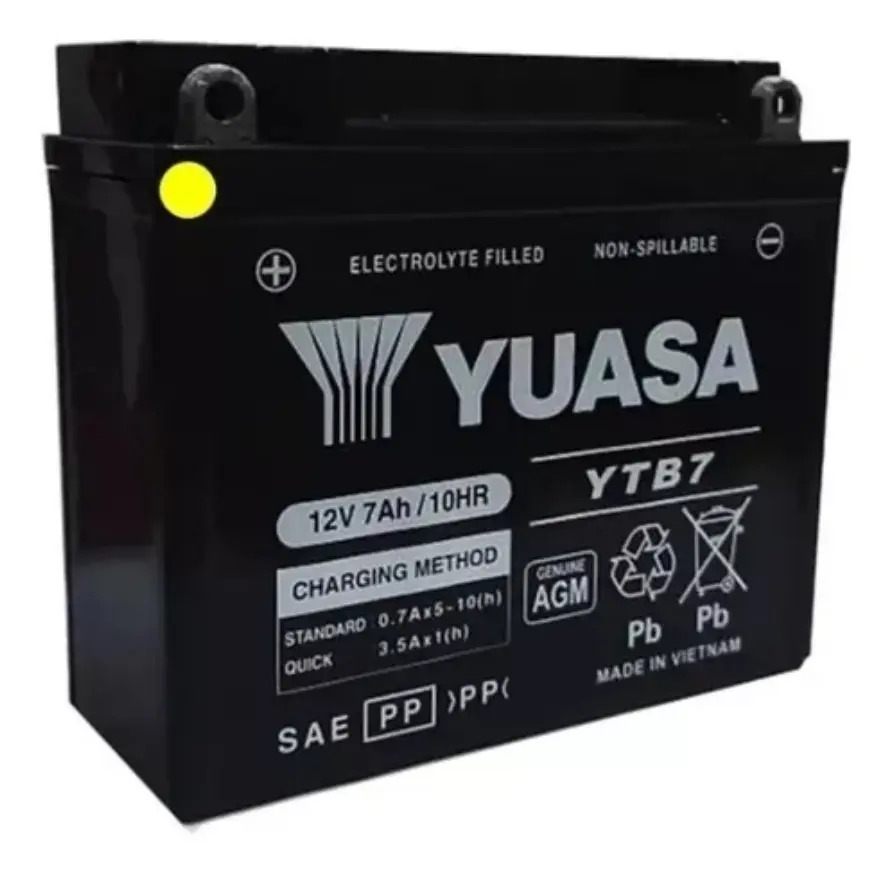 [7107] Bateria Yuasa Ytb7 Gel Honda Nx 150 Yamaha Xt 225 Yb7bb