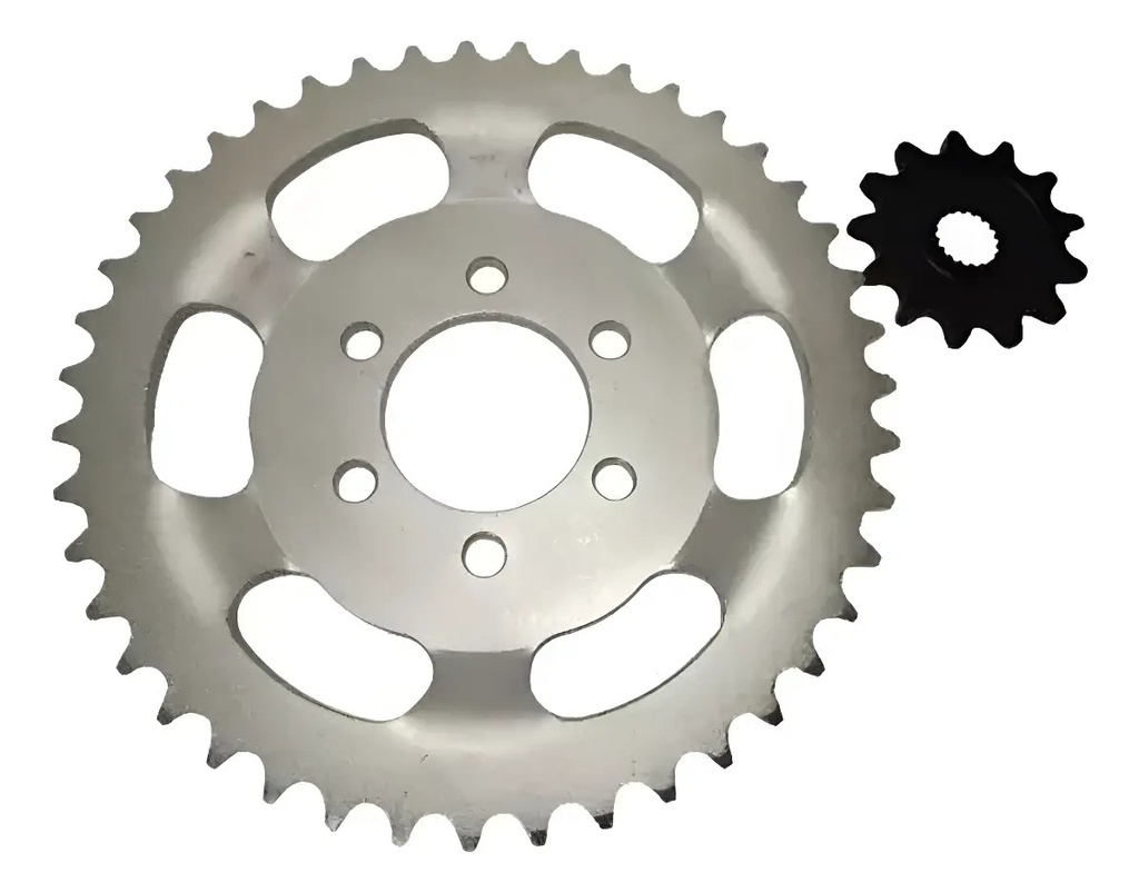 Kit Corona Y Piñon Benelli Tnt 250 Calidad Original Rpm Gris
