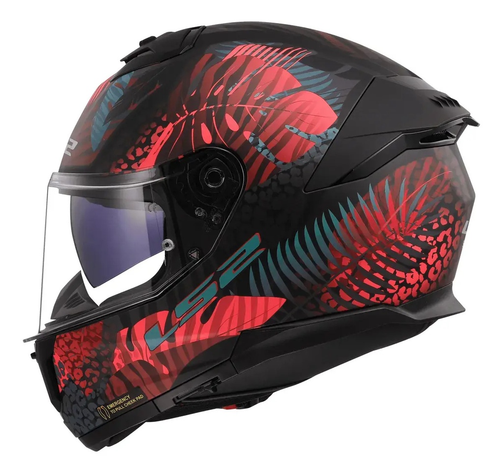[CAS-2236] Casco Moto Integral Ls2 808 Stream Ii Jungle Rosa Mate Rpm