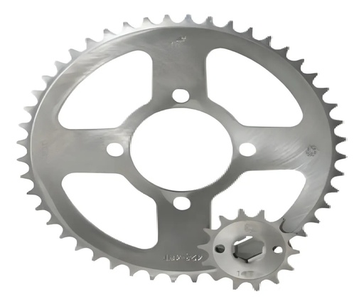 [HK008] Kit Transmision Piñon Y Corona Choho Ax 100 14t/42t Gris