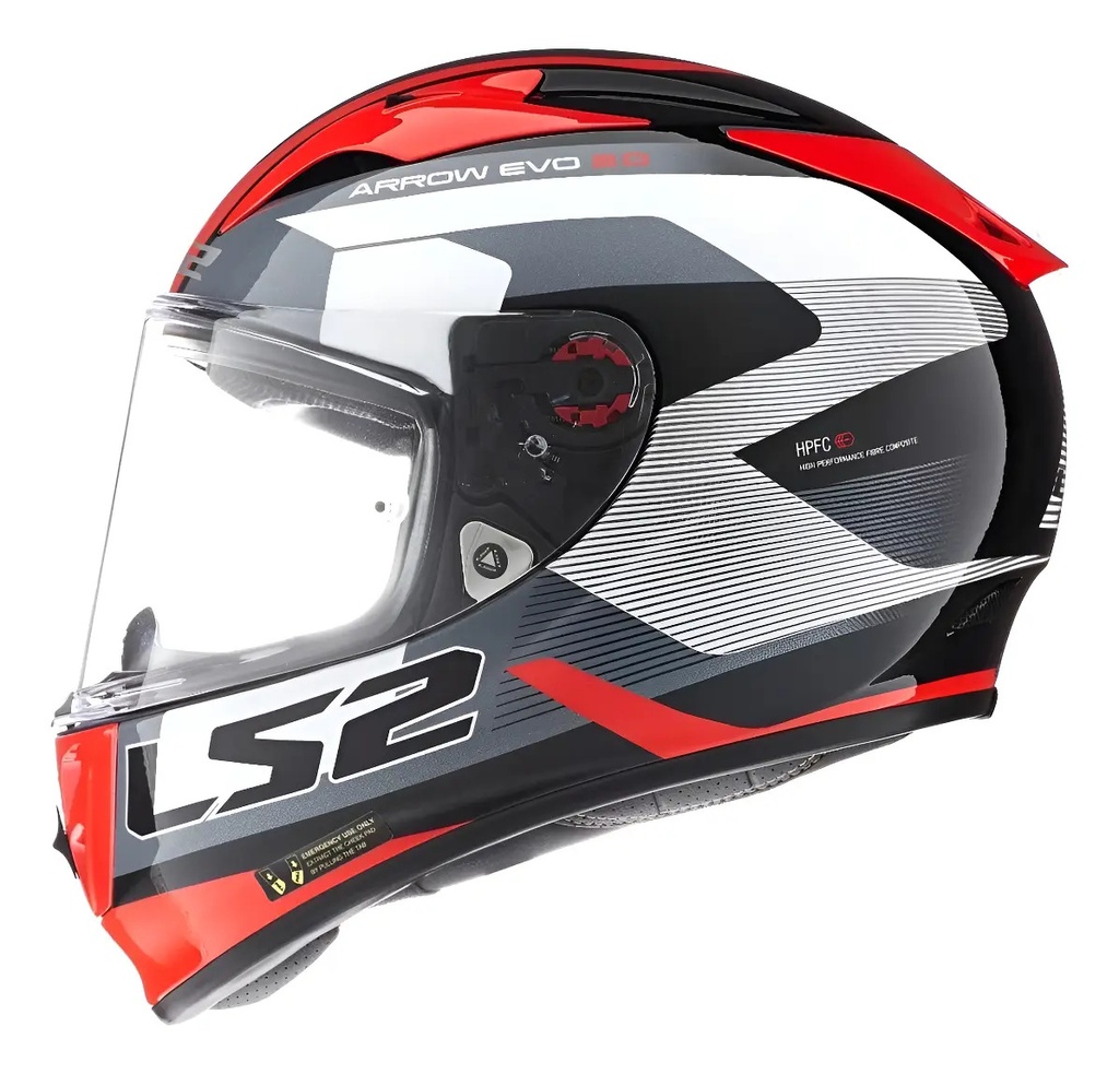 [LS2103236001.L] Casco Moto Integral Competición Ls2 323 Arrow Evo Rpm Rojo/blanco/negro Compete Brillante L