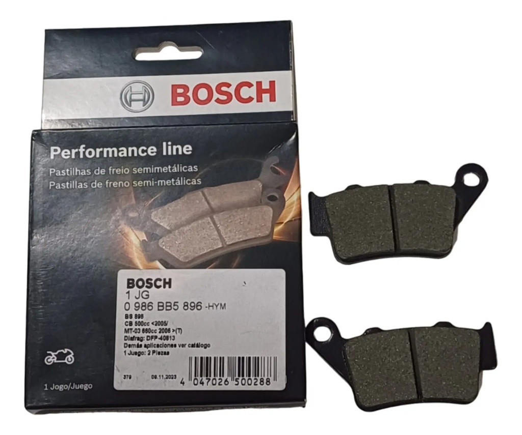 [0986BB5896] Pastillas Freno Bosch  Trasera Bajaj Rouser Ns 200 Duke  200