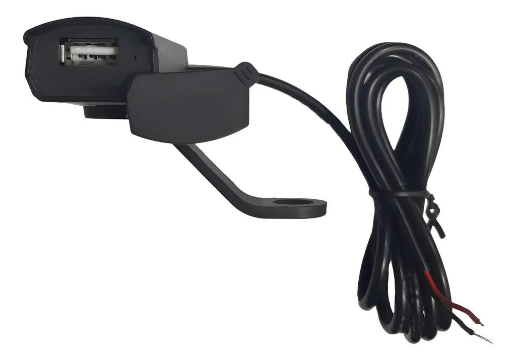Cargador USB 12V con Soporte a Espejo y Luz Indicadora