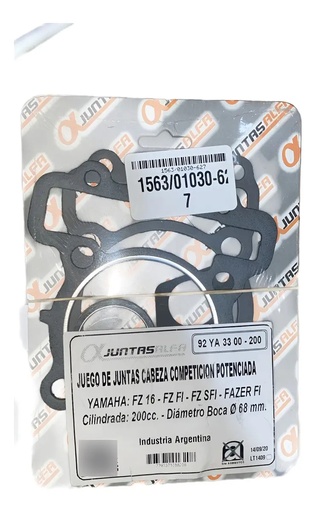 [1563/01030-627] Junta Cabeza Cilindro Competicio Yamaha Fz 16 68mm