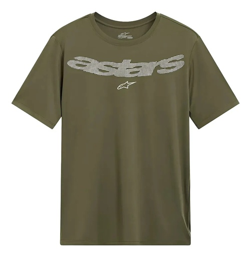 [4472810M 67] Remera Hombre Manga Corta Moto Alpinestars Rpm M Verde Night Performance Ss Tee