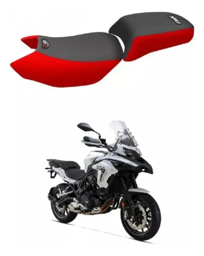 [MXBETG921NR] Funda Asiento  Fmx Benelli Tnt 502 Tkr  Negra Roja Lisa Rpm Negro/rojo