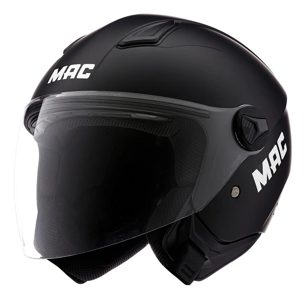 [MAC607211113.XL] Casco Abierto Mac Beat Para Moto Urbano  Negro Mate Xl Liso