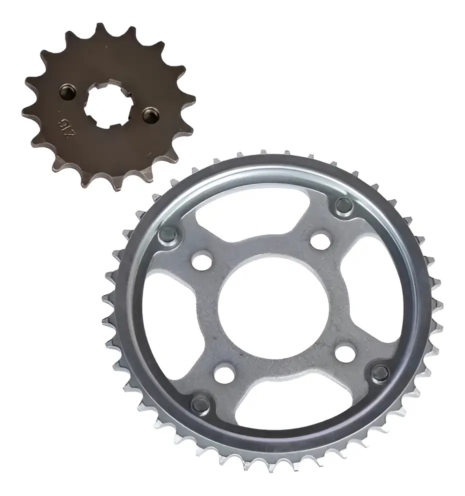 [KTR201] Kit Corona  Y  Piñon  Honda  Glh  150  Gaucha   Rpm Plata