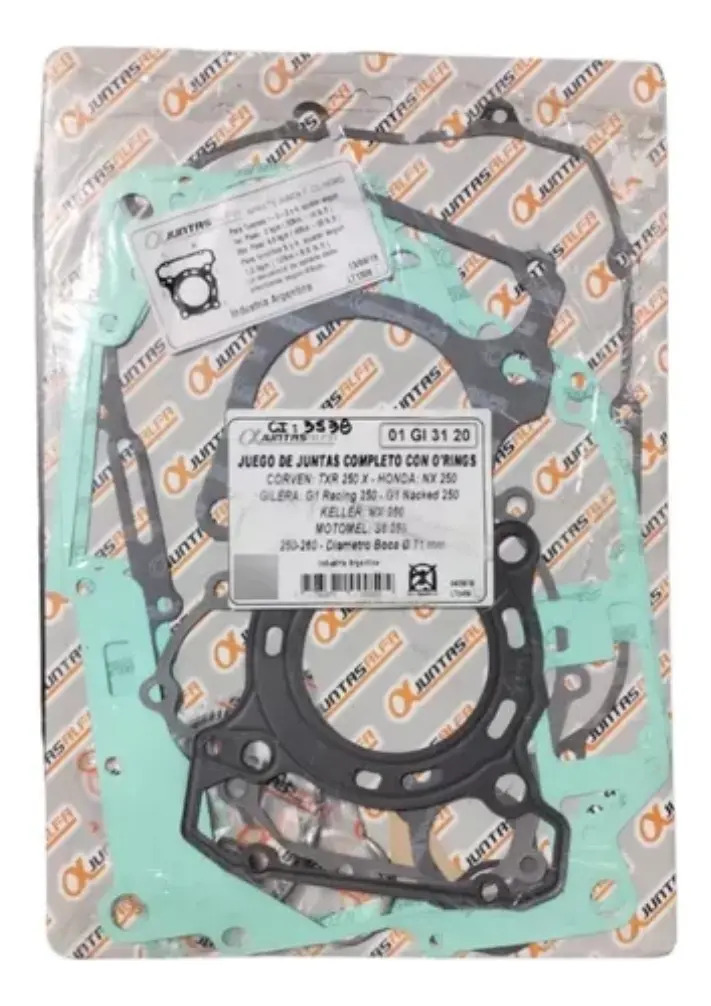 [1572/00016-627] Juego Juntas Gilera G1 Nx 250 Keller Mx 260 Boca 0 71 Mm