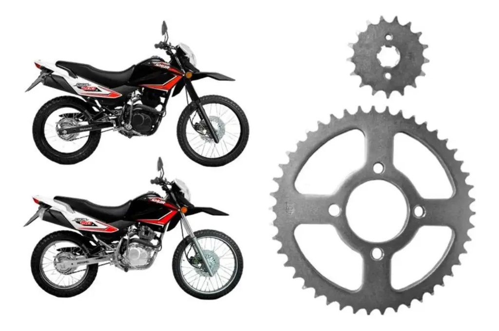 [KCP-130] Kit de Piñon y Corona 17/46T Motomel Skua 150 200
