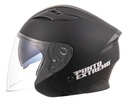 Casco Moto Abierto Doble Visor Xr200 Negro Mate Rpm