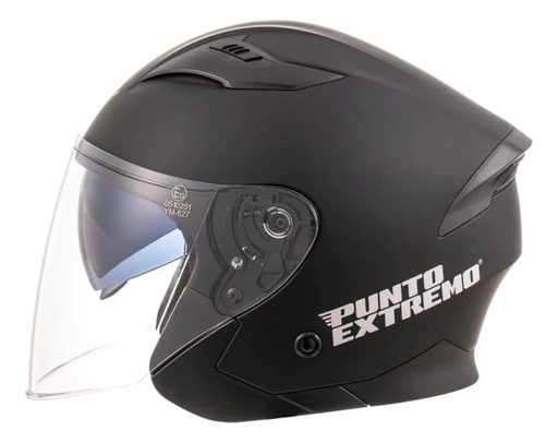 [CAS-2145] Casco Moto Abierto Doble Visor Xr200 Negro Mate Rpm