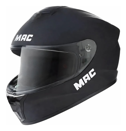 [MAC108011113.XL] Casco Moto Integral Mac Ff801 Starter Rpm Negro Solid Mate Xl