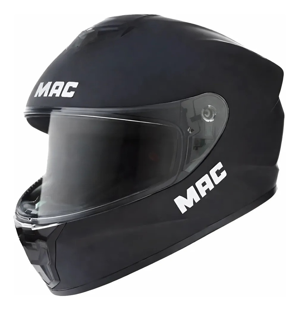 [MAC108011113.S] Casco Moto Integral Mac Ff801 Starter Rpm Negro Solid Mate S