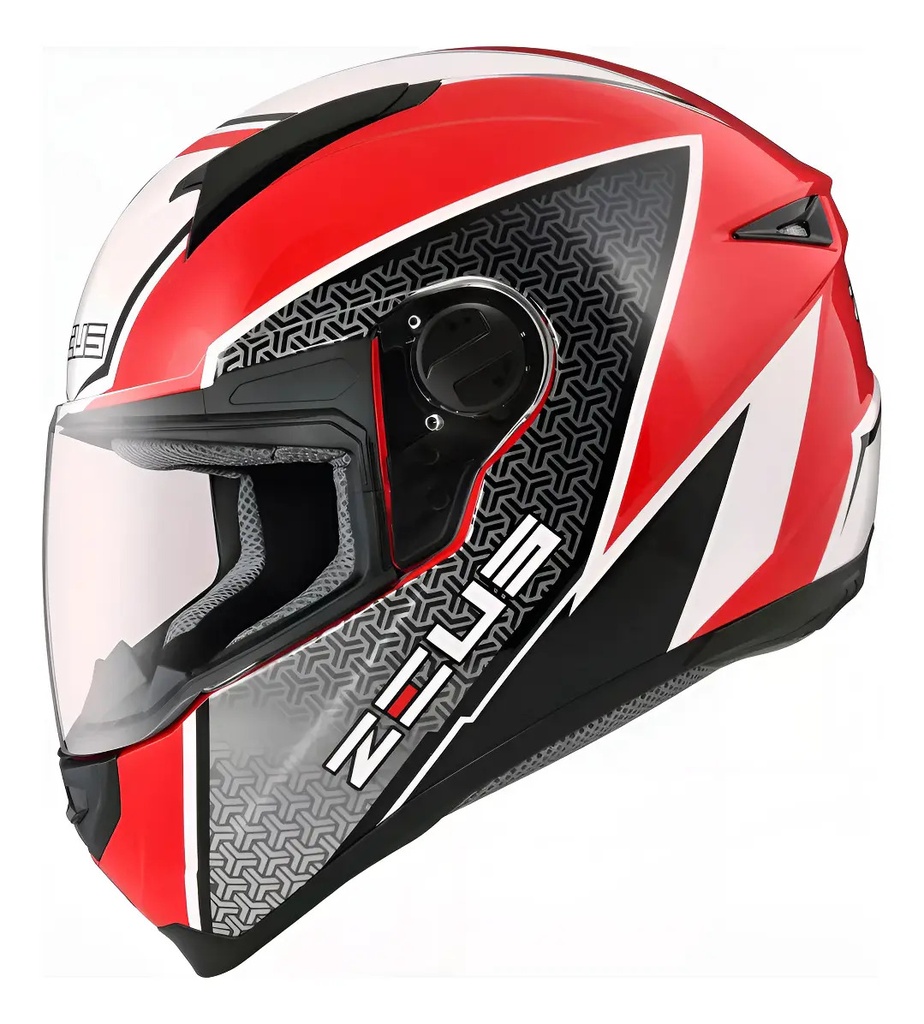 [CAS-2125] Casco Integral Moto Zeus 811 Al51 Negro Rojo Blanco Rpm