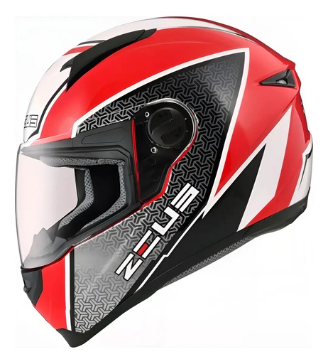 [CAS-2125] Casco Integral Moto Zeus 811 Al51 Negro Rojo Blanco Rpm