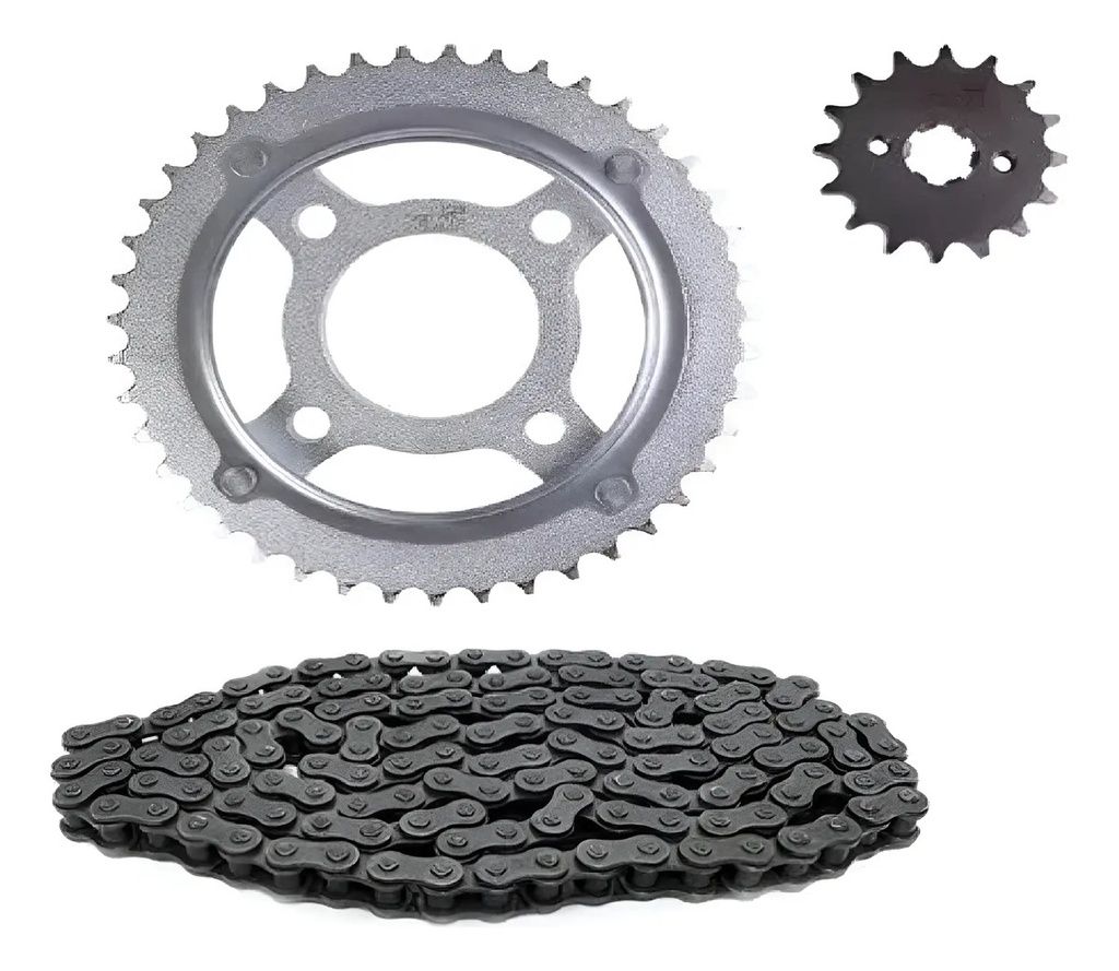 [KTR201.10017] Kit Transmision Corona Piñon Cadena Honda Glh 150 44/14 Gris