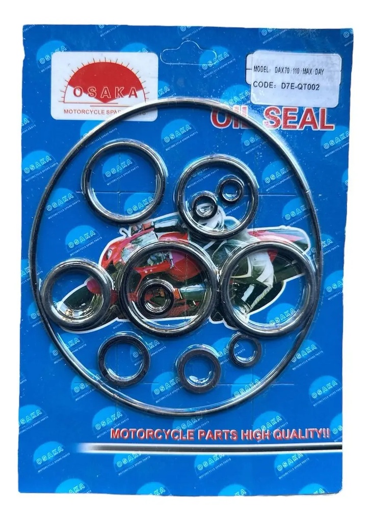 [d7e-qt002] Kit Oring Motor Completo Moto Dax 70 Varias Motos 110 Rpm