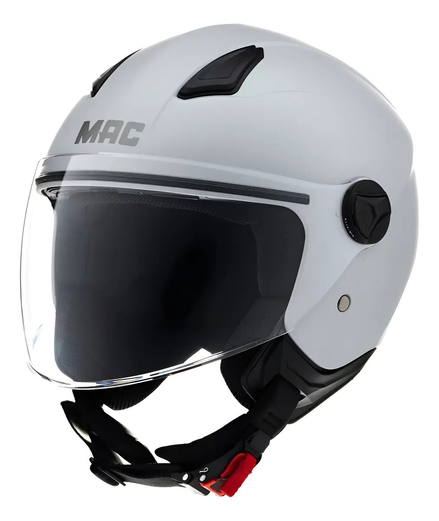 [CAS-2152] Casco Moto Abierto Mac Beat Solid Gris Mate Rpm