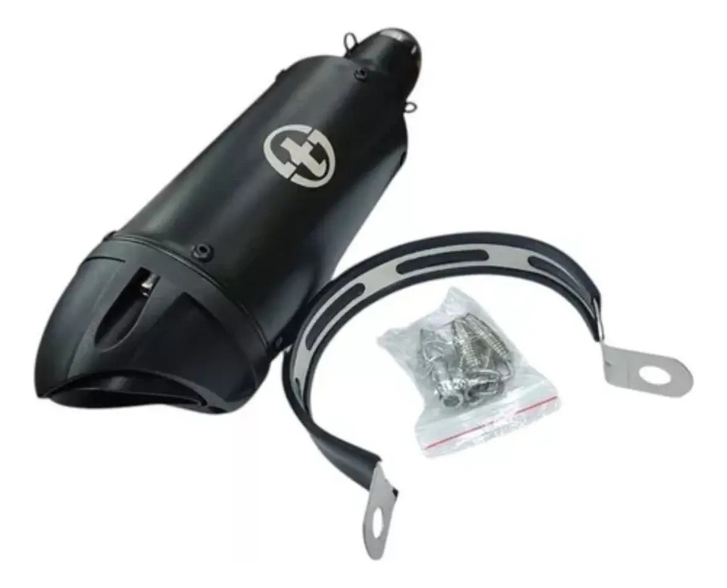 [SIL001] Silenciador De Moto Todo Negro Universal Rpm