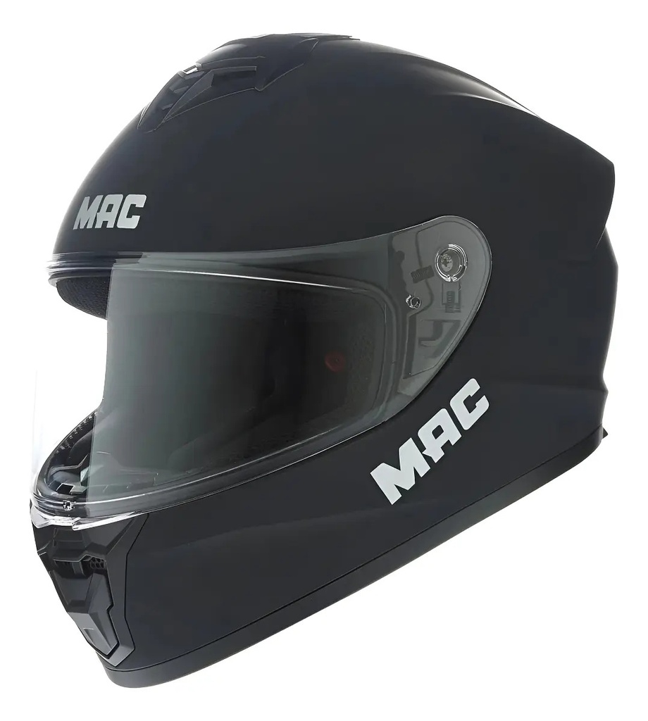 [MAC108011136.M] Casco Moto Integral Mac 801 Starter Solid Mate Rpm Negro Starter Mate M