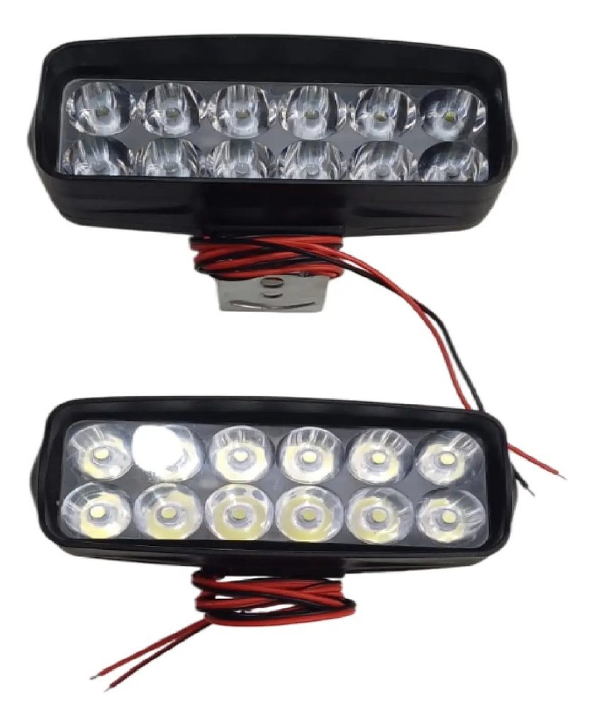 [21852.21852] Juego Faros Auxiliares Led Rectangular 12 Led Rpm