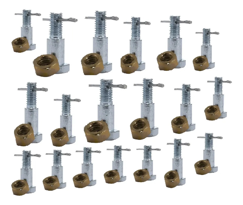 [WH07X20] Kit Bulon Tornillo Porta Zapata Cg 150 S2 / Titan 125 X20 Plateado